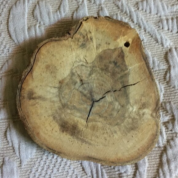 Four Rustic Wood Trunk Coaster Set - Picture 6 of 8